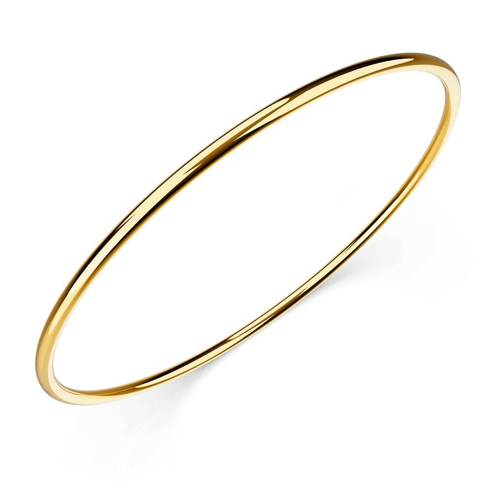 Bullion Gold Solid Golf Bangle 2mm Gold Layered