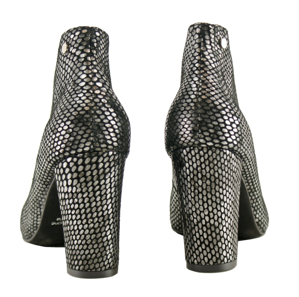 Bosccolo Womens Boots - Silver/Black Scales