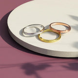 Bullion Gold Deva Glitter Textured Stacker Ring