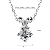 Krystal Couture White Gold Organic Shaped Single Stone Necklace Embellished with SWAROVSKI Crystals