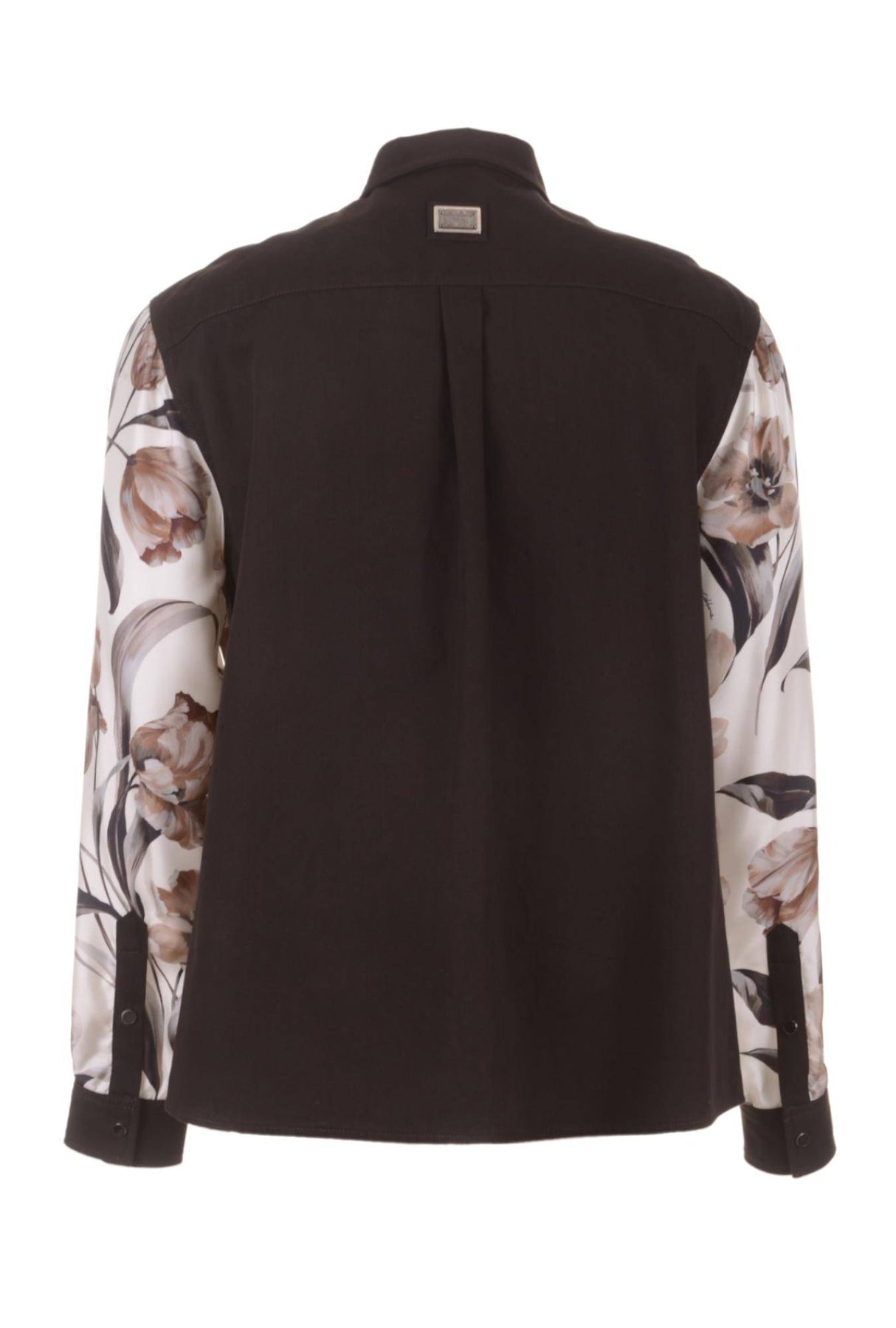 Dolce & Gabbana Men Flowers Combined Long Sleeve Shirt