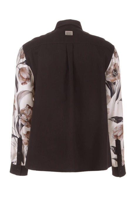 Dolce & Gabbana Men Flowers Combined Long Sleeve Shirt