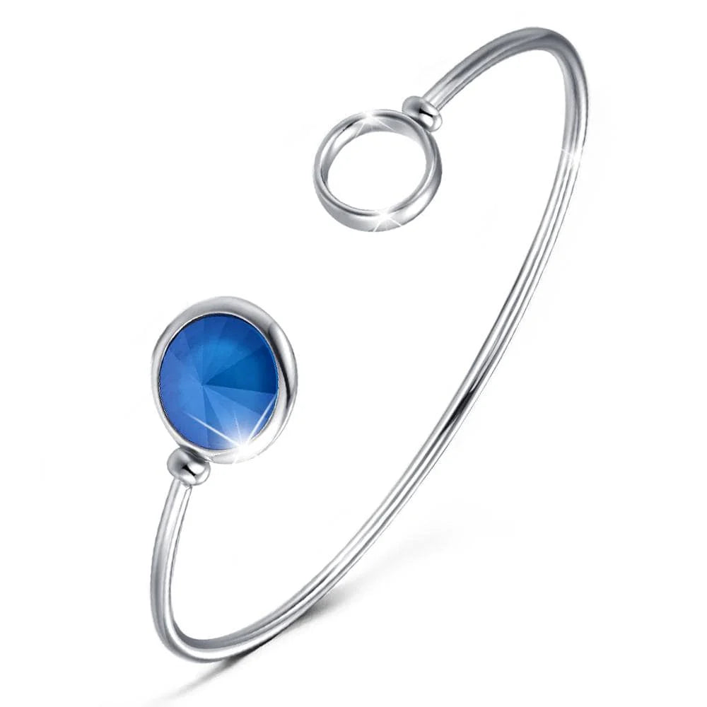 Krystal Couture Pristine Bangle White Gold Embellished with Swarovski Crystals