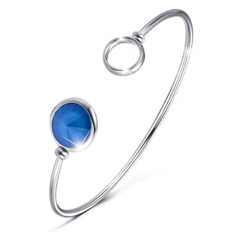 Krystal Couture Pristine Bangle White Gold Embellished with Swarovski Crystals