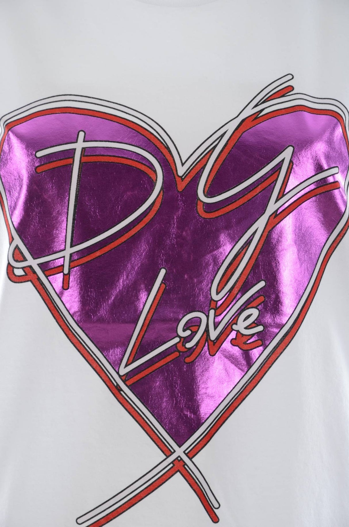 Dolce & Gabbana Women Heart Short Sleeves T-shirt