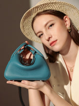 Solano Top-Grain TC Leather Shoulder Bag - Teal