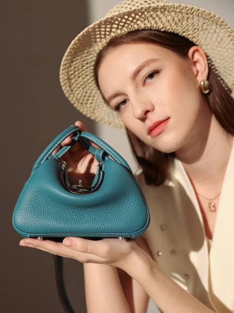 Solano Top-Grain TC Leather Shoulder Bag - Teal