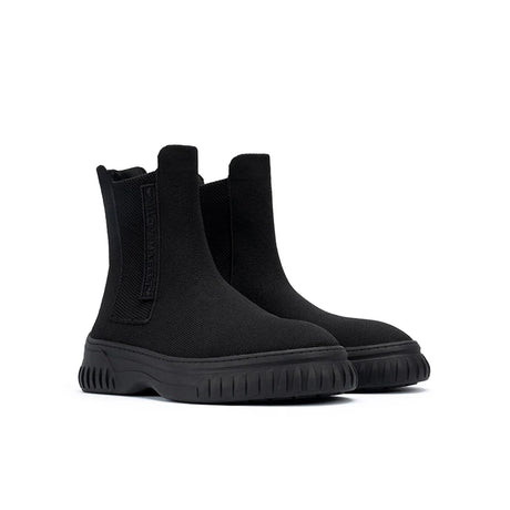 Knit Chelsea Ankle Boots - Black
