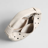 Polka Dot Dumpling Bag - Ivory
