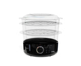 TODO 9L Steam Cooker Steamer 3 Tray 800W Power Dial Timer Healthy Stackable