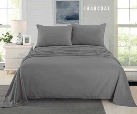 Cashmere Touch Flannelette Sheet Set -  Charcoal