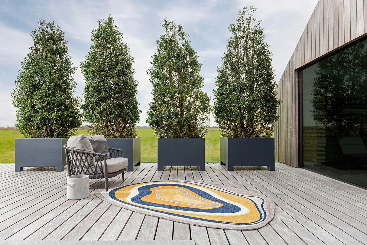 B&C Aura Ochre Outdoor Rug 477306