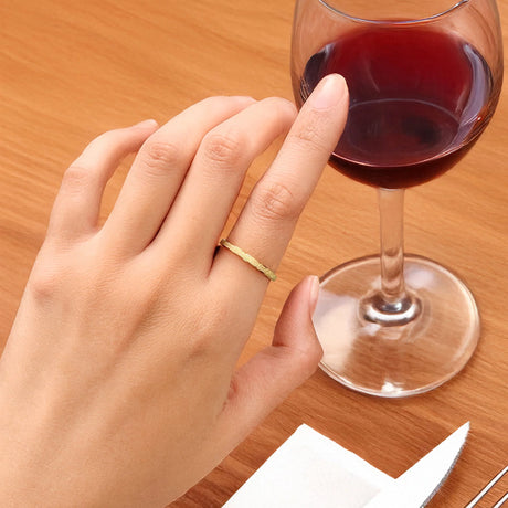 Bullion Gold Deva Glitter Textured Stacker Ring