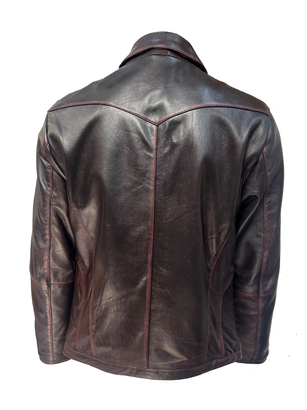 Mens Leather Jacket in Pepsi