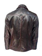 Mens Leather Jacket in Pepsi