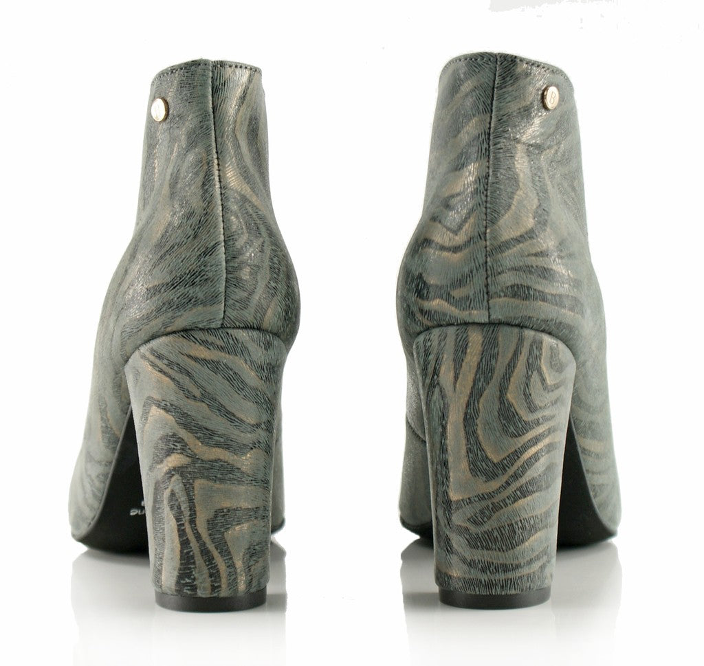 Bosccolo Womens Heel Boots Zebra - Grey