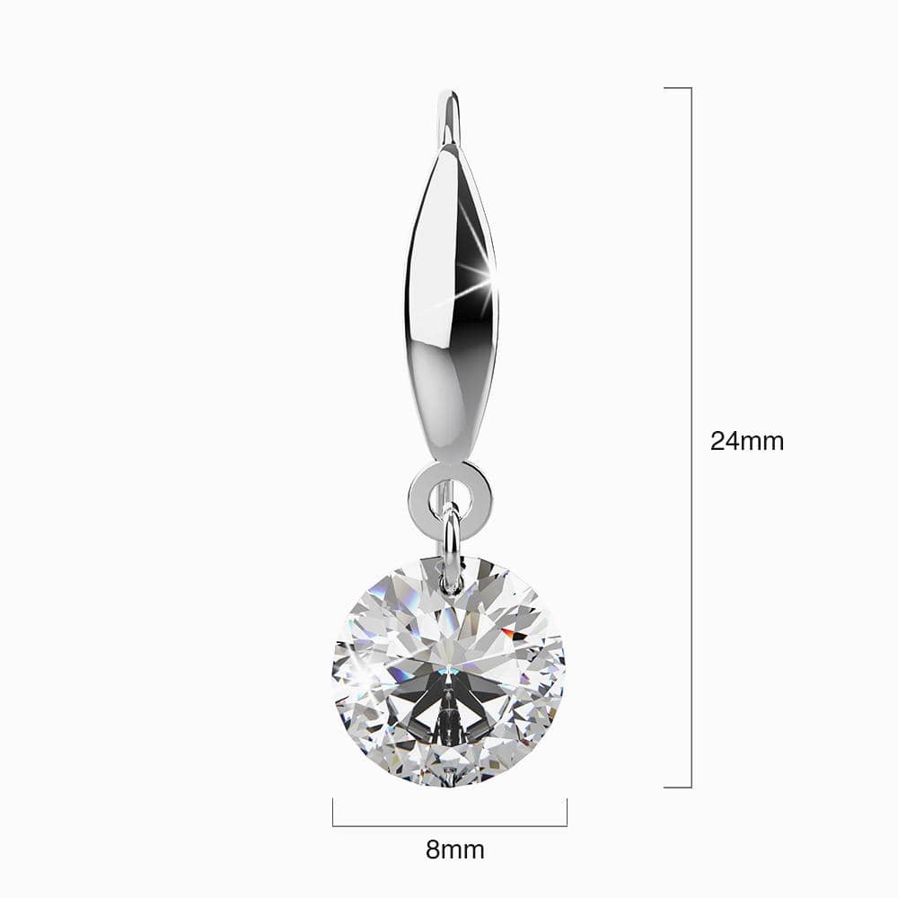 Solid 925 Sterling Silver Meru Hook Earrings