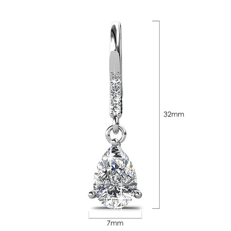Krystal Couture Pretty Pea Earrings Embellished with SWAROVSKI Crystals