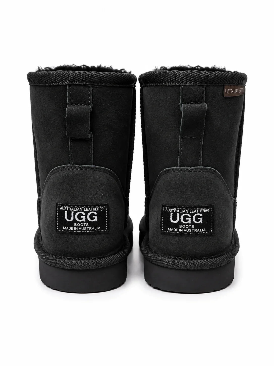 Australian Leather Ugg Mini Uggs - Black - AU6