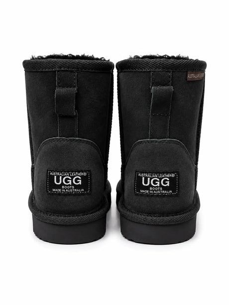 Australian Leather Ugg Mini Uggs - Black - AU5
