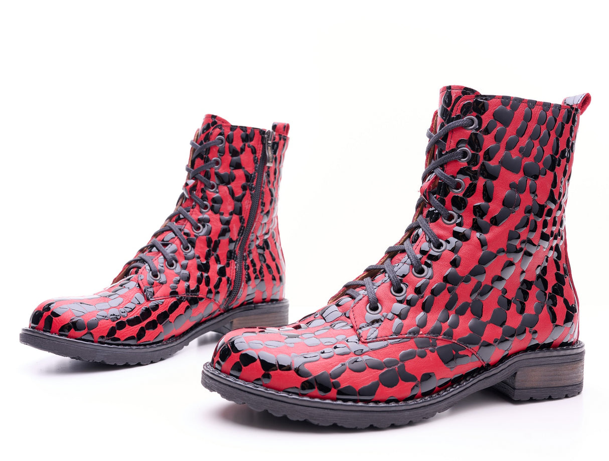 Bosccolo Womens Boots - Black/Red