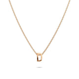 Bullion Gold Initials Brick Alphabet Letter Necklace Rose Gold Layered Steel Jewellery