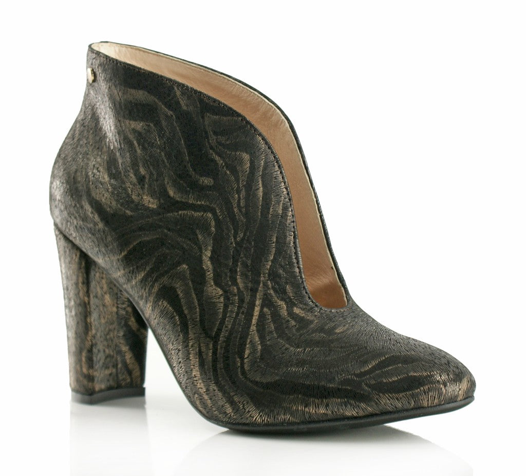 Bosccolo Womens Heel Boots Zebra - Black