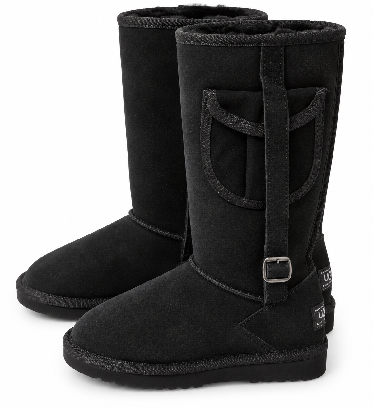 Australian Leather Ugg Classic Tall Pocket - Black - AU4