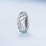 Solid 925 Signature Silver Twisted Bun Charm