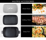 TODO 1400W 3-in-1 Electric Multifunction Cooking Pot BBQ Grill Pan Hot Pot