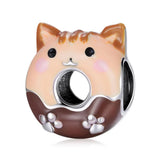 Solid 925 Sterling Silver Cutie Cat Pandora Inspired Charm