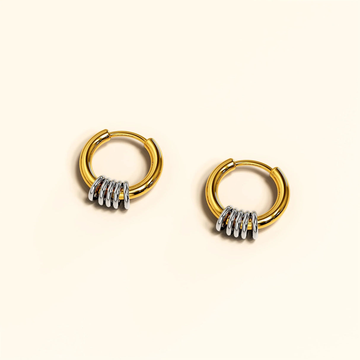 Bullion Gold Flawless Illusion Hoop Earrings 10mm