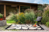Orla Kiely Sycamore Black 464205 Outdoor Rug