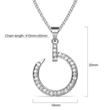 Krystal Couture Paradigm in Circle White Gold Pendant Necklace Embellished with Swarovski Crystals