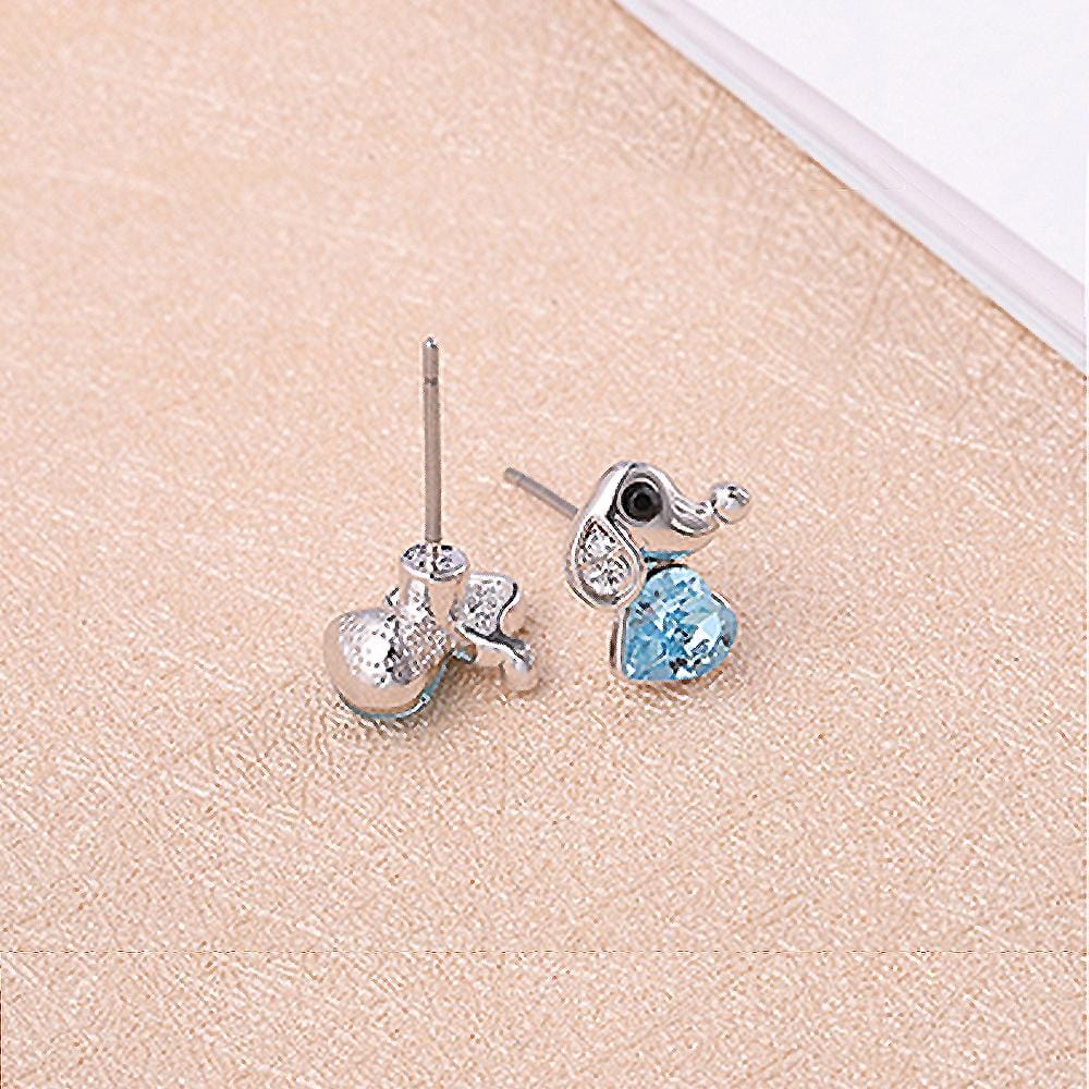Boxed Cute Elephant Necklace and Earrings Set Embellished with SWAROVSKI® crystals