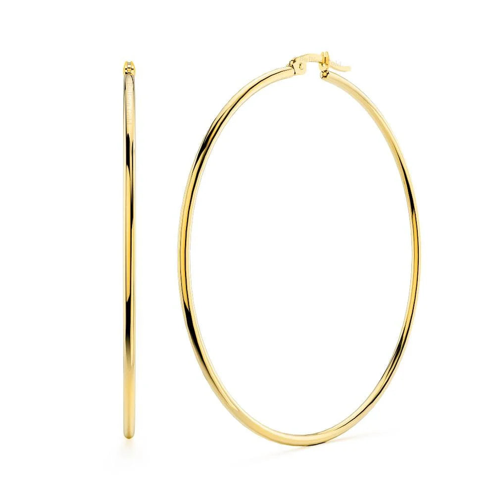 Bullion Gold Trishia Hoop Earrings 60mm