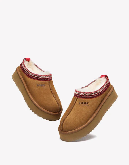 Ventus Cow Suede Platform in Chestnut