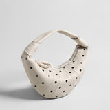 Polka Dot Dumpling Bag - Ivory