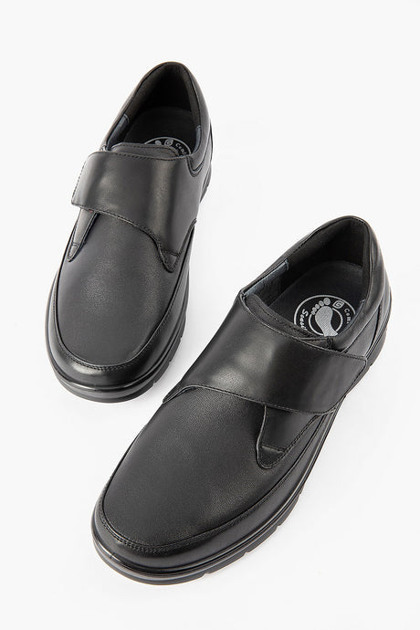 G Comfort Women's P 8223 Black Leather Stretch