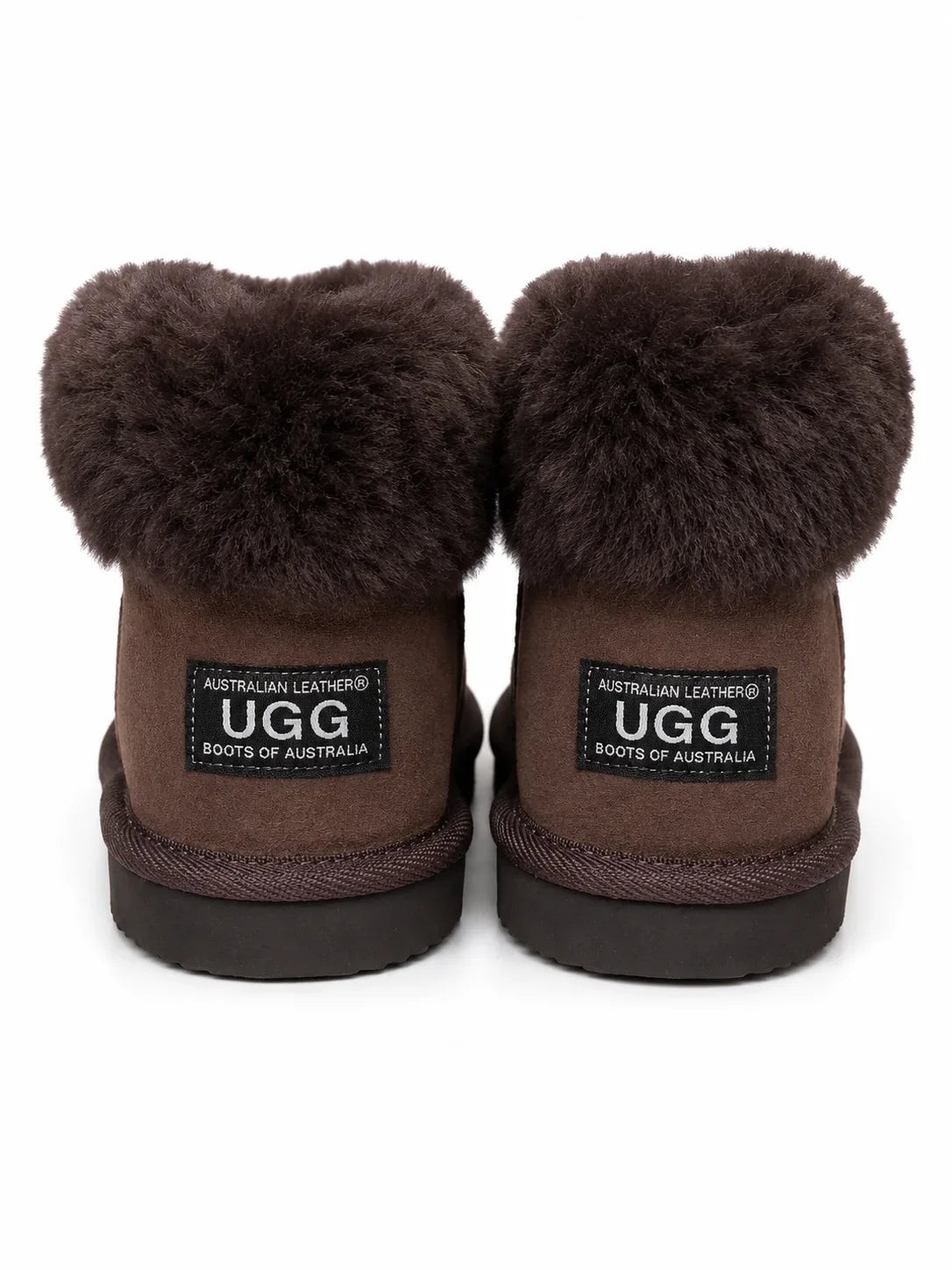 Australian Leather Ugg Classic Fur Cuff - Chocolate - AU7-8