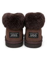 Australian Leather Ugg Classic Fur Cuff - Chocolate - AU7-8
