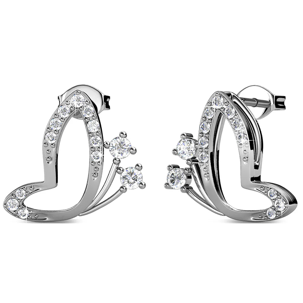 Krystal Couture Butterfly Buff Stud Earrings Embellished with SWAROVSKI Crystals