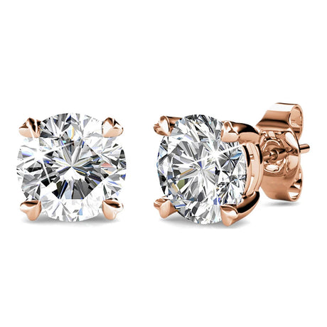 Boxed of Krystal Couture Mineral Glass Watch with Earrings Embellished with Crystals from SWAROVSKI® Set in Rose Gold