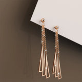 Boxed Royal Tassels & Rose Gold Stainless Steel Bangle Set