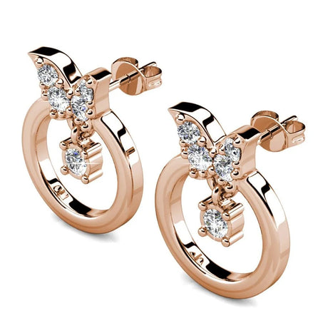 Boxed A Thousand Butterfly Set Embellished with SWAROVSKI® Crystals In Rose Gold