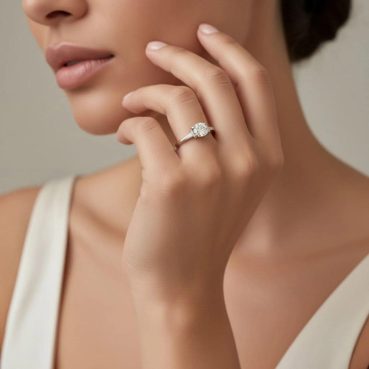 Krystal Couture Solitaire Ring Crystal Embellished with SWAROVSKI Crystals