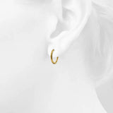 Bullion Gold Gold Halo Stainless Steel Clicker Earrings