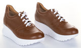 Bosccolo Womens Sneakers - Brown/White