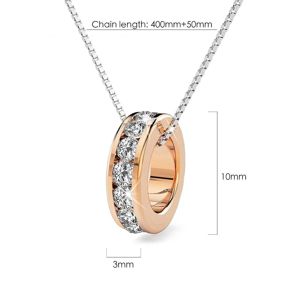 Krystal Couture The Ring Pendant Necklace Embellished with SWAROVSKI Crystals