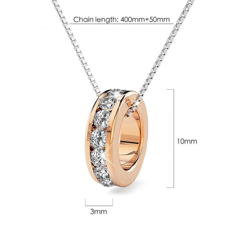 Krystal Couture The Ring Pendant Necklace Embellished with SWAROVSKI Crystals